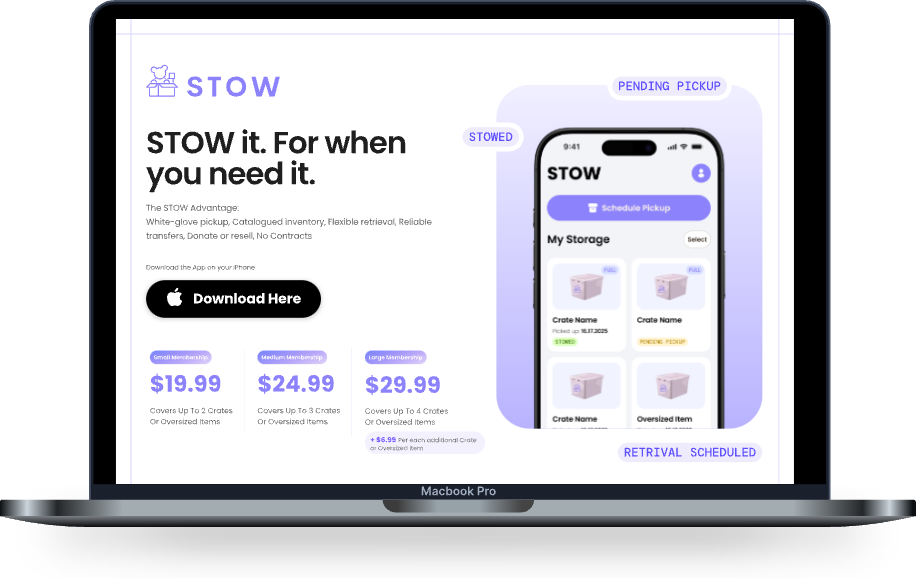 STOW Landing landing page